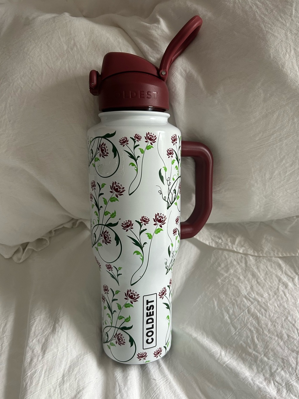 COLDEST Limitless Special Edition Insulated Water Bottle. Design: Wine & Willow